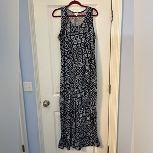 LuLaRoe stretchy geometric column dress maxi